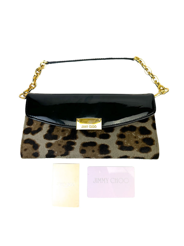 Jimmy Choo Pony Hair and Patent Leather Bag/Clutch