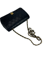 Chanel Vintage Black Quilted Lambskin Full Flap
