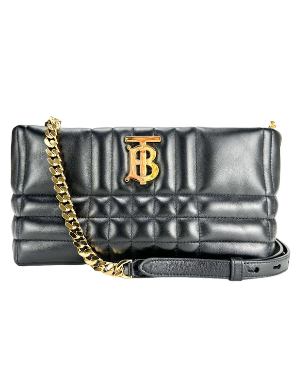 Burberry Black Quilted Lambskin Lola Bag Small