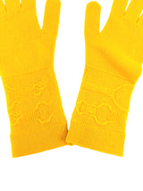 Hermes Yellow Cashmere Gloves Size S (FULL SET)