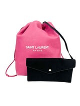 Saint Laurent Fuchsia Teddy Bucket Bag W/ Pouch