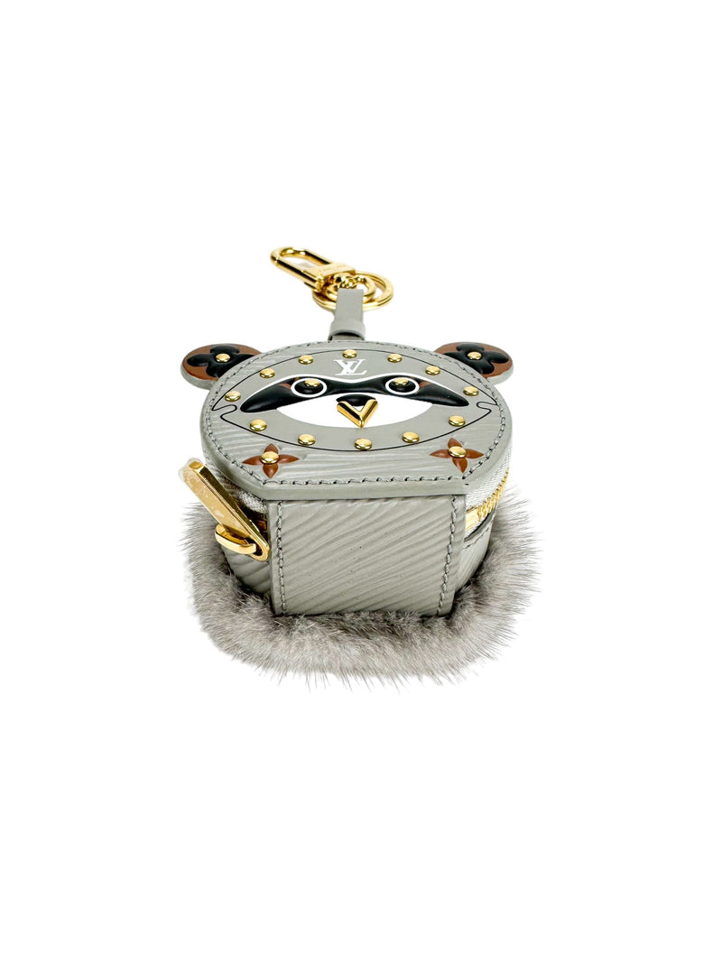 Louis Vuitton Grey Epi Leather Raccoon Charm