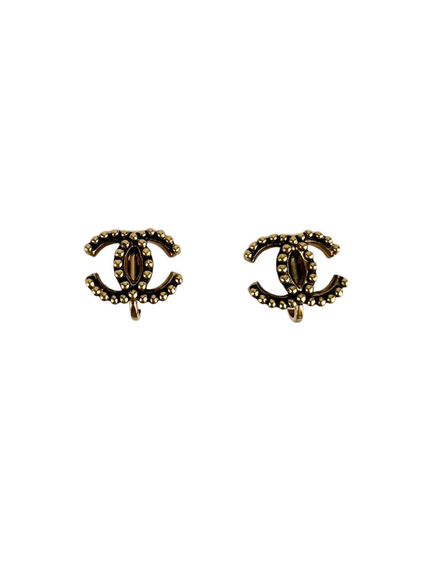 Chanel Vintage CC Logo Clip On Earrings